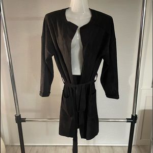 Neiman Marcus faux suede duster with belt. Worn 2 times.